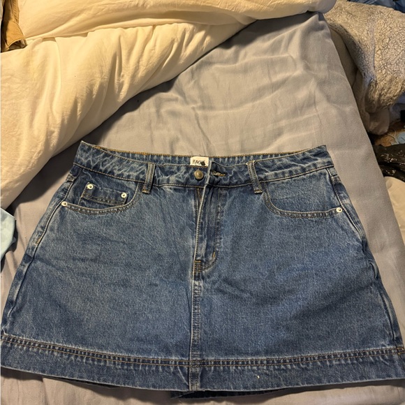 Princess Polly Blue Denim Mini Skort - Picture 1 of 5